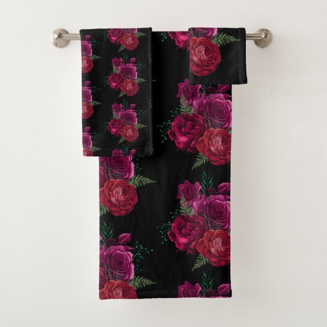 Elegant Magenta Rose Floral Bouquet (En situation)