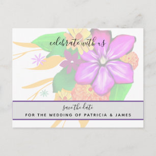 Elegant, magisch und kühl blass Save the Date Postkarte