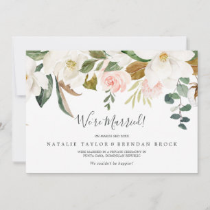 Elegant Magnolia Ankündigung der White Elopement