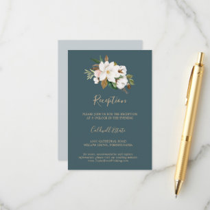 Elegant Magnolia   Aquamarine Einsteckkarte für Em Begleitkarte