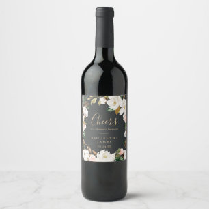 Elégant Magnolia Black Cheveux Mariage Étiquettes