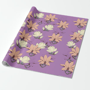 Elegant Magnolia Blooms Geschenkpapier