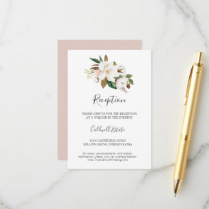 Elegant Magnolia Einsteckkarte für den weißen Em Begleitkarte