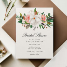 Elegant Magnolia Floral Bridal Shower