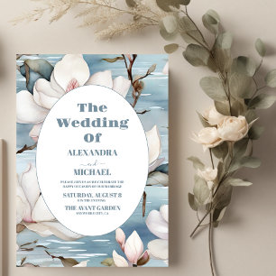 Elegant Magnolia Wedding Einladung