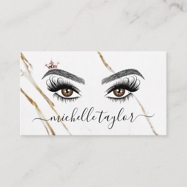 Elegant Makeup artist Beauty Lash Extension eye Visitenkarte (Vorderseite)
