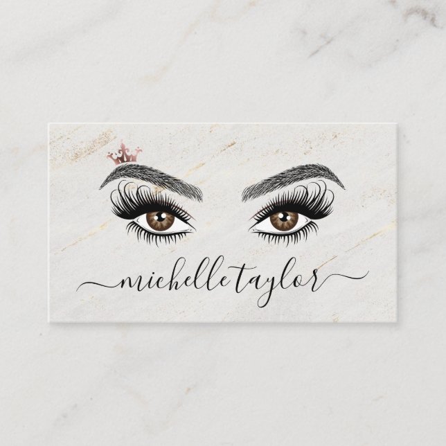 Elegant Makeup artist Beauty Lash Extension eye Visitenkarte (Vorderseite)
