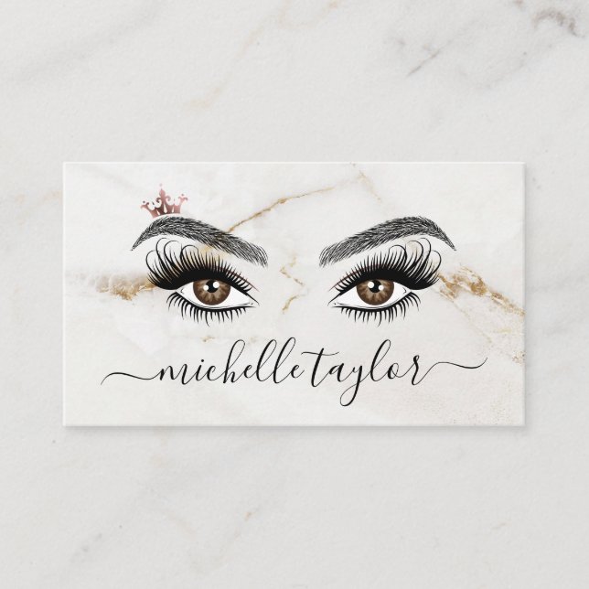 Elegant Makeup artist Beauty Lash Extension eye Visitenkarte (Vorderseite)
