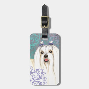 Elegant Maltese Gepäckanhänger
