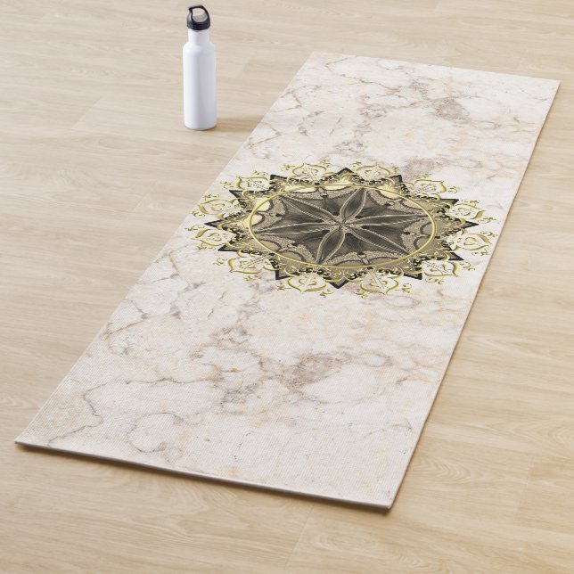 Elegant Mandala auf Marmor Yogamatte (Beispiel)