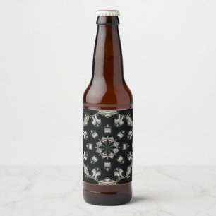 elegant Mandala Bierflaschenetikett