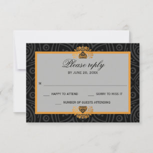 Elégant Mandala mariage indien RSVP