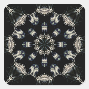 elegant Mandala Quadratischer Aufkleber