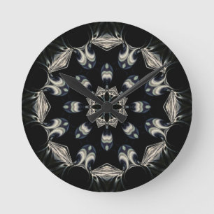 elegant Mandala Runde Wanduhr