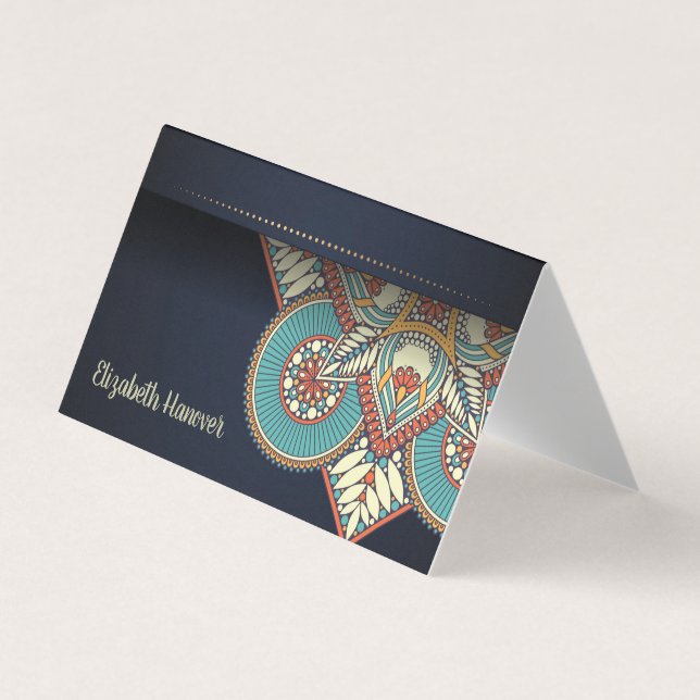 elegant Mandala Visitenkarten (Vorderseite)