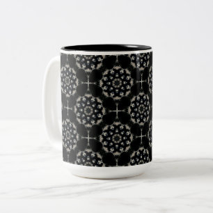 elegant Mandala Zweifarbige Tasse