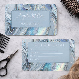 Elegant Marble & Glitter Business Card Design Visitenkarte