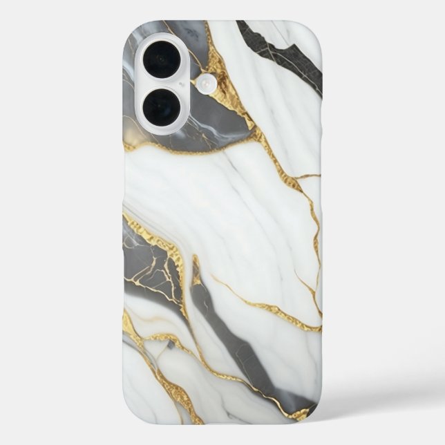 Elegant Marble iPhone 16 Hülle (Rückseite)