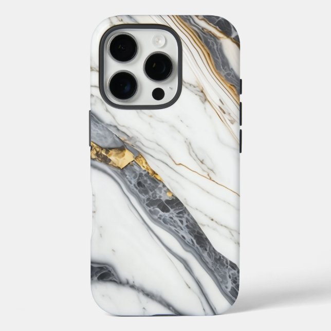 Elegant Marble iPhone 16 Pro Hülle (Rückseite)