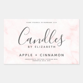 Elegant Marble Soy Candle Rechteckiger Aufkleber