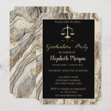 Elegant Marble Stone Law School Graduation Party