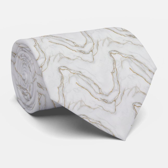 Elegant Marble Texture Pattern Krawatte (Gerollt)