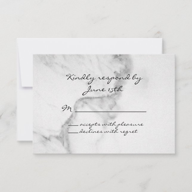 Elegant Marble UAWG RSVP Karte (Vorderseite)