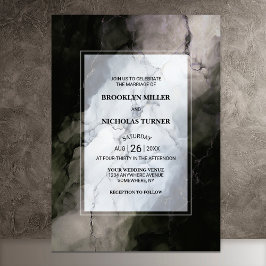 Elegant Marble Wedding Einladung