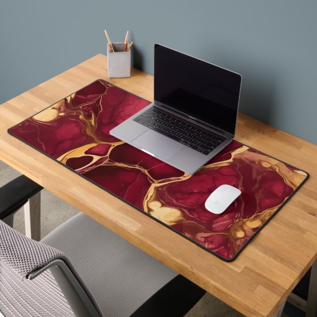 Élégant marbre d'or bordeaux professionnel (Bureau 2)
