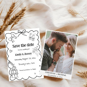 Elégant mariage à main levée Enregistrer la carte 