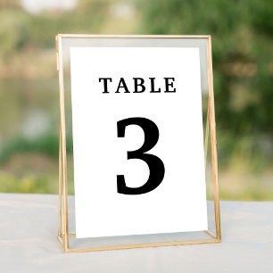 Elégant Mariage blanc Numéro de table