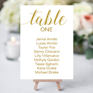 Elégant Mariage blanc or Sièges Cartes graphiques