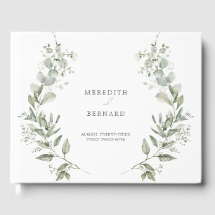 Élégant Mariage Botanique Monogramme Livre d'or
