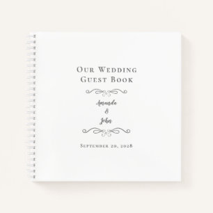 Élégant Mariage Classique Grey Budget Livre d'invi