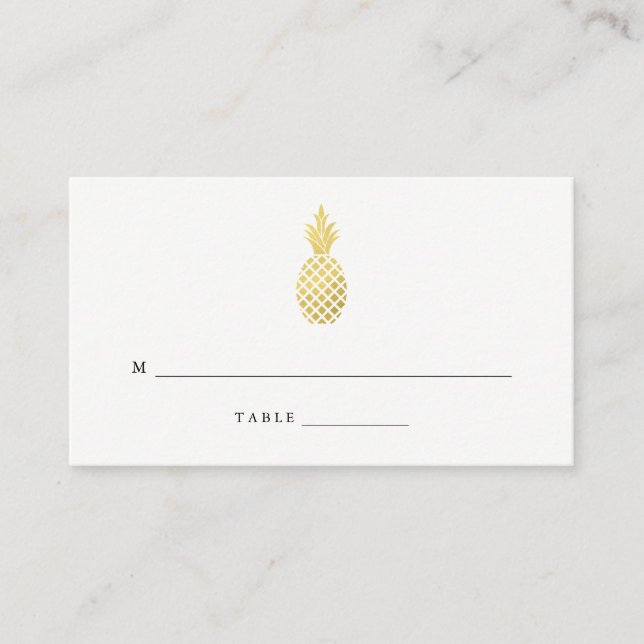 Elégant Mariage d'ananas Escort Cartes (Devant)