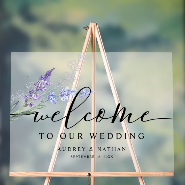 Élégant Mariage de bienvenue Lavender (Neutre)