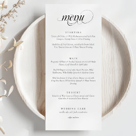Élégant Mariage de calligraphie de menu