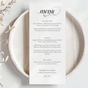 Élégant Mariage de calligraphie de menu