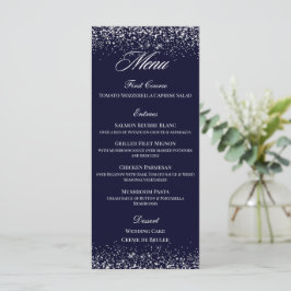 Élégant Mariage de la Marine Carte menu Événement
