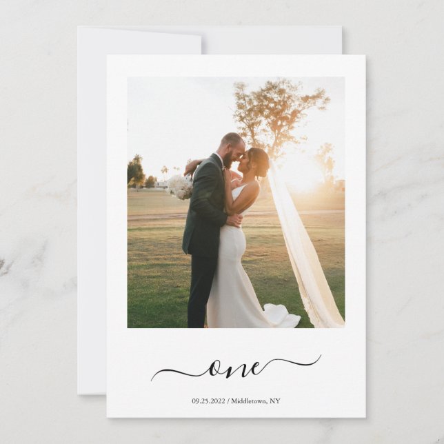 Élégant Mariage de photos florales Numéro de table (Devant)