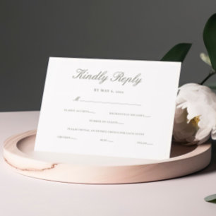 Élégant Mariage de réponse de texte minimal