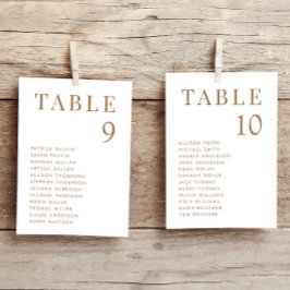 Elégant Mariage de table d'assise Carte graphique