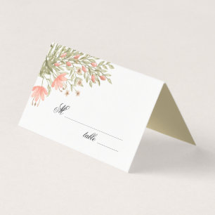 Elégant Mariage de verdure fleurie carte place