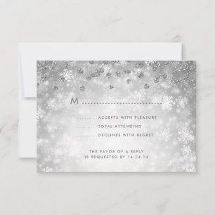 Elégant mariage d'hiver RSVP Parties scintillant A