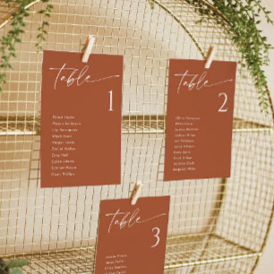 Elégant Mariage en terre cuite Cartes de tableau