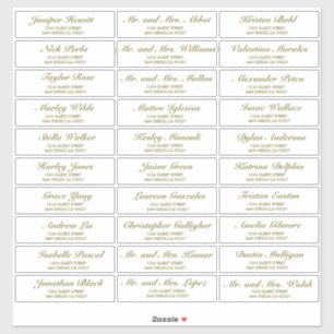 Élégant mariage Étiquettes de adresse invités
