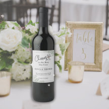 Elégant mariage Étiquettes de bouteilles de vin - 