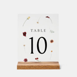 Élégant Mariage Fleur sauvage d'automne Numéro de 