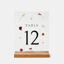 Élégant Mariage Fleur sauvage d'automne Numéro de 