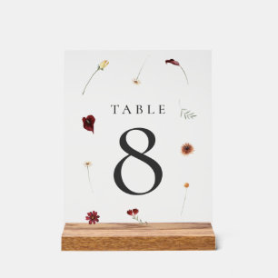 Élégant Mariage Fleur sauvage d'automne Numéro de